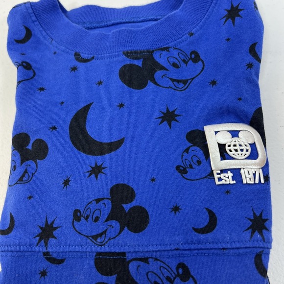 Disney Other - Walt Disney World Spirit Jersey Mickey Shirt Blue Moons & Stars Kids Size XL